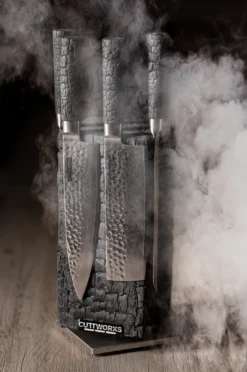 Cuttworxs Flamewood Koksmes Damaststaal VG10 9 Cuttworxs Flamewood Koksmes Damaststaal VG10 -Smokey Touch cuttworxs flamewood koksmes damaststaal vg10 4