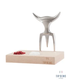 Tridens Raw Brushed Fork In Beechwood Base -Smokey Touch tridens raw brushed fork in beechwood base 2